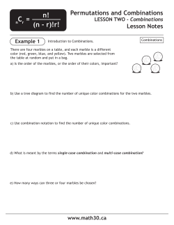 N! Permutations And Combinations C LESSON TWO - Math 30-1