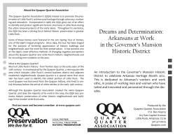 Arkansans at Work in the Governor`s Mansion Historic District