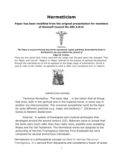 Hermeticism - Grand Council AMD