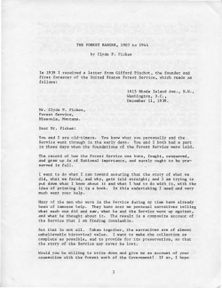 The Forest Ranger, 1907-1944