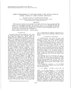 direct measurement of fine structure in the ground state of atomic