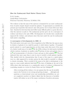 How the Nonbaryonic Dark Matter Theory Grew