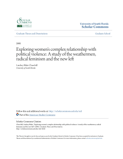Exploring women`s complex relationship with political violence: A
