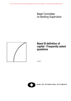 Basel III definition of capital - Bank for International Settlements