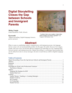 DIGITAL STORYTELLING CLOSES THE GAP IN COMMUNICATION