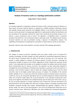 Analysis s of mason nry vaults s as a topo ology opti mization