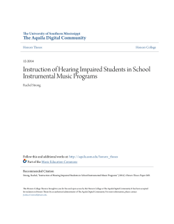 Instruction of Hearing Impaired Students in School Instrumental