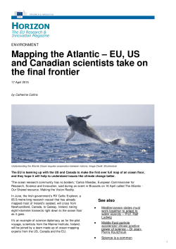 Mapping the Atlantic &ndash; EU, US and Canadian scientists take on the