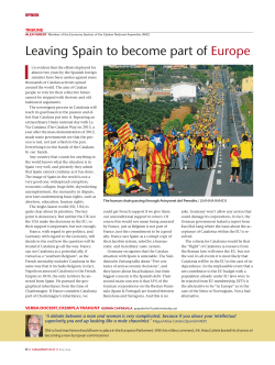 Leaving Spain to become part of Europe