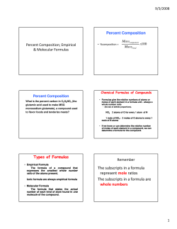 Empirical Formula Notes