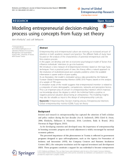 Modeling entrepreneurial decision-making process using concepts