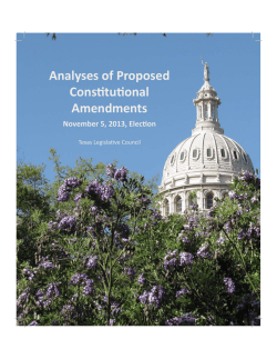Analyses of Proposed Constitutional Amendments