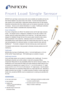 Front Load Single Sensor Data Sheet - Products
