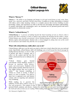 Critical-literacy principles and techniques