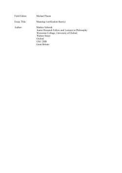 Meaning (verification theory)