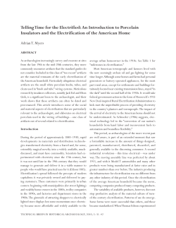 Telling Time for the Electrified - Society for Historical Archaeology