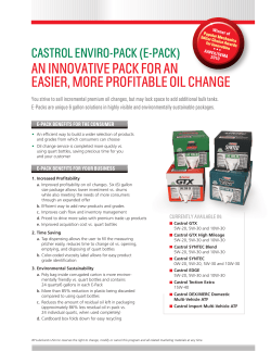 an innovative pack for an easier, more profitable oil change