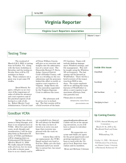 Spring 2008 - Virginia Court Reporters Association