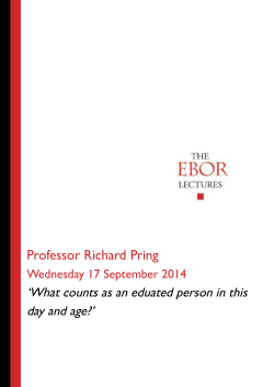 Professor Richard Pring - York St John University