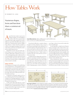 How Tables Work - Popular Woodworking Magazine