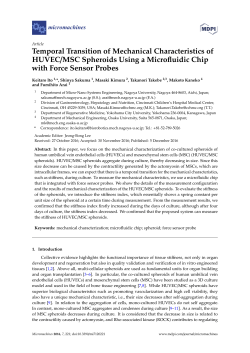 Temporal Transition of Mechanical Characteristics of HUVEC/MSC