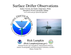 Surface Drifter Observations - International Pacific Research Center