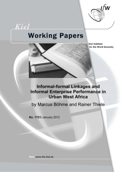 Informal-Formal Linkages and Informal Enterprise Performance in