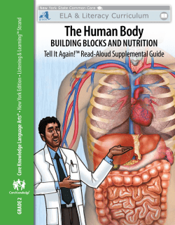 The Human Body: Building Blocks and Nutrition