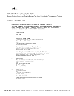 RUMANIAN AVANT-GARDE 1916