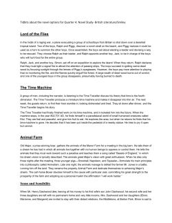 Lord of the Flies The Time Machine Animal Farm