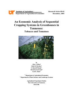 An Economic Analysis of Sequential Cropping Systems