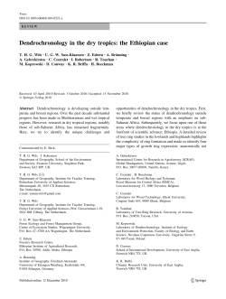 Dendrochronology in the dry tropics: the Ethiopian case