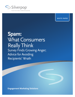 Spam: What Consumers Really Think