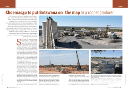 Khoemacau to put Botswana on the map as a copper producer