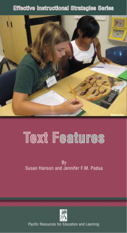 Text Features - Pacific Resources for Education and Learning