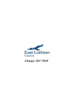 Charges 2017/2018 - East Lothian Council
