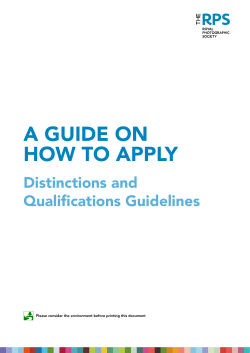 FRPS guidelines - The Royal Photographic Society