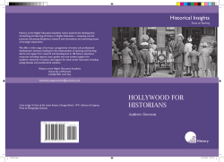 hollywood for historians - Higher Education Academy