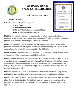 CORONADO ROTARY 4-WAY TEST SPEECH CONTEST