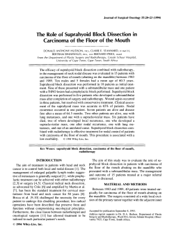 The Role of Suprahyoid Block Dissection in