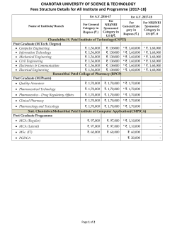 Fee Structure