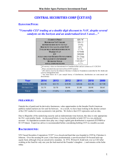 Jan 2015 - William Osler Apex Partners