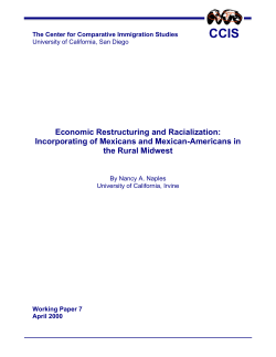 Economic Restructuring and Racialization