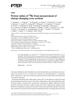 Proton radius of Be from measurement of charge