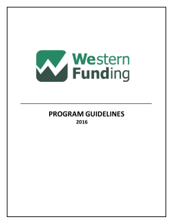 Western Program Guidelines