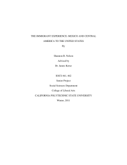 the immigrant experience: mexico and central america to the united