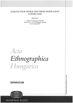 Acta Ethnographica Hungarica