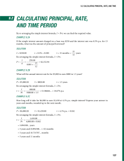 CALCULATING PRINCIPAL, RATE, AND TIME PERIOD