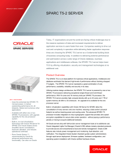 SPARC T5-2 Server Data Sheet