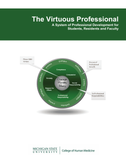 The Virtuous Professional - College of Human Medicine